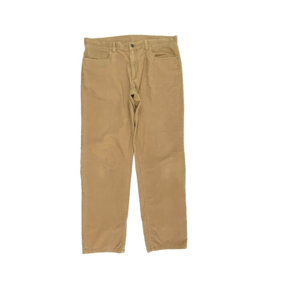 Brooks Brother 346 Straight Leg Men's size 35x30 Beige Corduroy Pants‎
